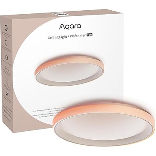 Aqara LED Ceiling Light T1M with Matter, Requires Zigbee 3.0 HUB, RGB+IC with Gradient Effects and 16 Million Colors, 40W 3450lm, 2700-6500K Tunable White, Supports HomeKit, Alexa and IFTTT