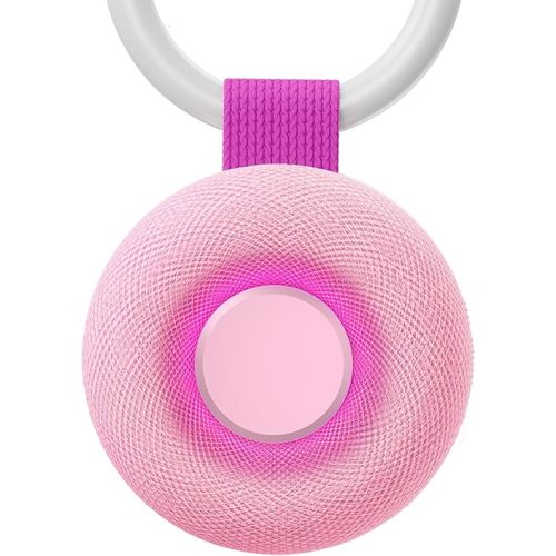 Portable Sound Machine - White Noise Sound Machine for Baby, Travel Donut Sound Machine for Sleep, 15 Soothing Sounds & 7 Colors Night Light, Breathing, Baby Shusher, Registry Gift, Pink
