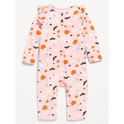 Printed Ruffle-Trim Jumpsuit for Baby