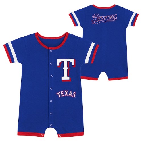 Newborn Texas Rangers  Royal Double Hit Coveralls