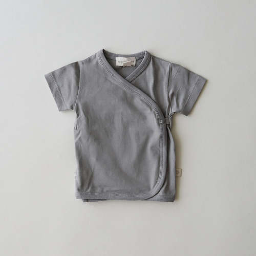 Short Sleeve Wrap Top | Stone