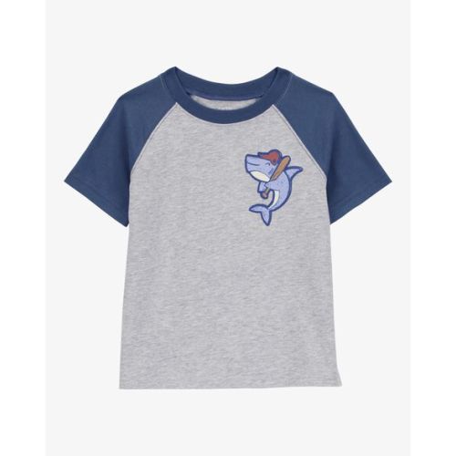 Toddler Shark Raglan Tee - Grey - Carter's | Carter's