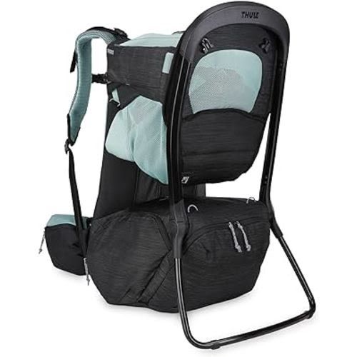 Thule Sapling Child Carrier Backpack - Machine Washable Seat - Self-Standing Frame - Adjustable padded straps for parents - Ergonomic seat with under-leg support for child - UPF 50 Sunshade