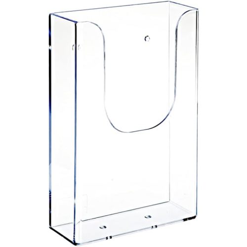 Brochure Holder Wall Mount, Clear Literature Holder