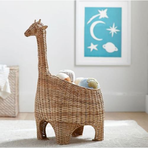 Giraffe Rattan Floor Storage Basket