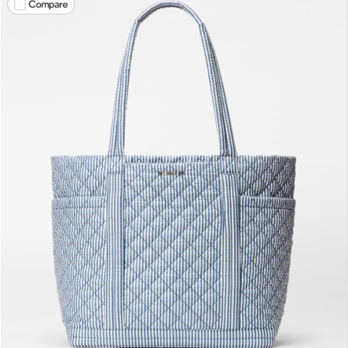 Seersucker Large Empire Tote