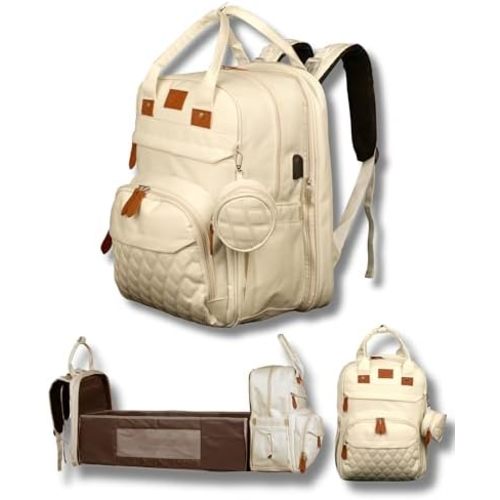 Diaper Bag with Changing Station - Diaper Bag - Backpack Diaper Bag - Large Capacity - Stroller Straps & USB Charging Port - pañaleras para bebe - pañaleras para bebe niña.