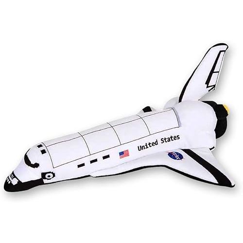 ArtCreativity Stuffed Space Shuttle - 14" Soft Cuddly Astronaut Toy for Kids, Easter Basket Stuffer, Birthday Gift