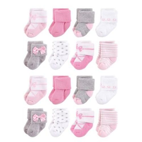 Little Treasure Cotton Rich Terry Socks 16-pack, Ballerina, 0-6 Months