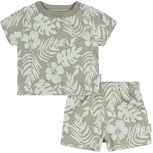 Gerber Baby Boys' Toddler T-Shirt and Shorts Set