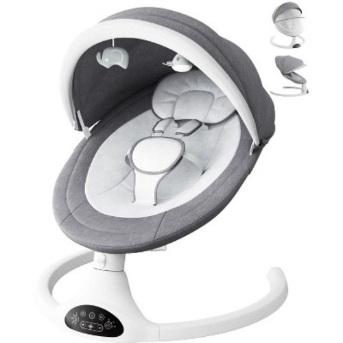 BabyBond Baby Swings for Infants with 5 Point Harness Belt and Remote Control, Portable Baby Swing for Indoor and Outdoor