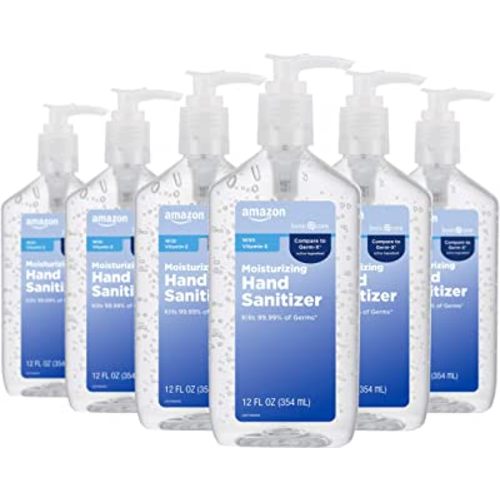 Amazon Basic Care - Original Hand Sanitizer 62%, 12 fl oz (Pack of 6)