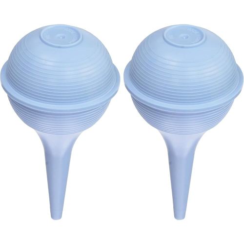 DMI Baby Nasal Aspirator, Ear Syringe, Clears Airway & Nasal Passages, Gentle Suction, Portable & Lightweight, Doubles as Earwax Removal Tool, Blue (Pack of 2)
