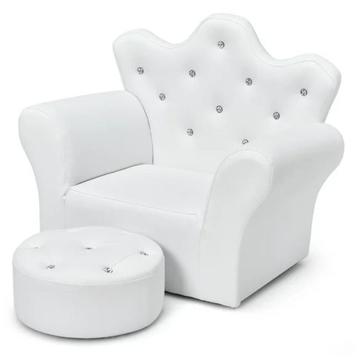 Gemma Violet Annie Kids Foam Chair and Ottoman & Reviews | Wayfair
