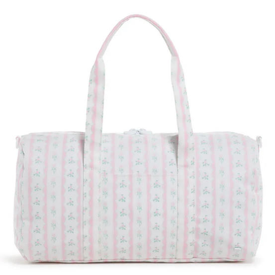 Weekender Duffel Bag - Ribbon Floral Pink