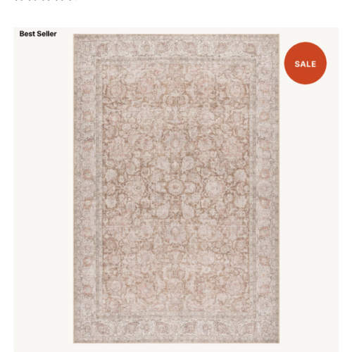 Clinton Antiqued Jute-Blend Rug | Rust – Rugs USA