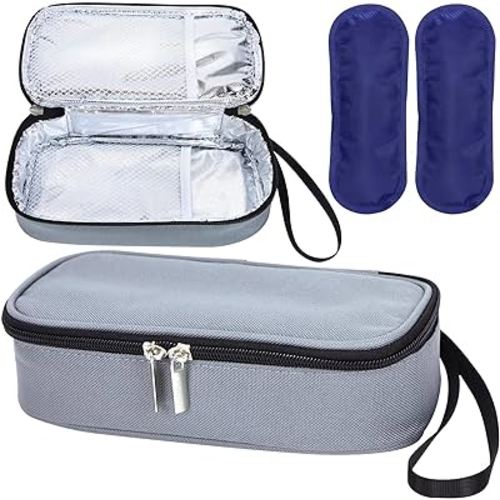 Breastmilk Cooler Bag with Ice Pack, Portable Insulated Breast Milk Storage Cooler Bag, Small Stylish Breastmilk Storage Bag Cooler with Wrist Strap, Refrigerate 3-5 Bags of Breastmilk