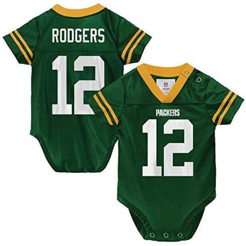 Outerstuff NFL Newborn Infants Team Color Name and Number Home Player Creeper Bodysuit Jersey