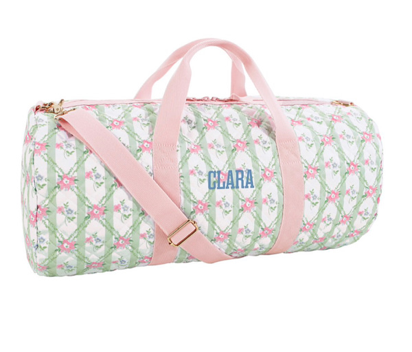Hill House Home Quilted Duffle, Pink/Green | Pottery Barn Teen