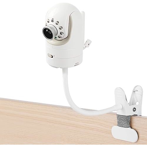 Flexible Baby Monitor Clip Camera Mount Compatible with Infant Optics DXR-8 and DXR-8 Pro Baby Monitor, Flexible Long Gooseneck Arm, Baby Monitor Holder for Crib Wherever You Like Without Tools
