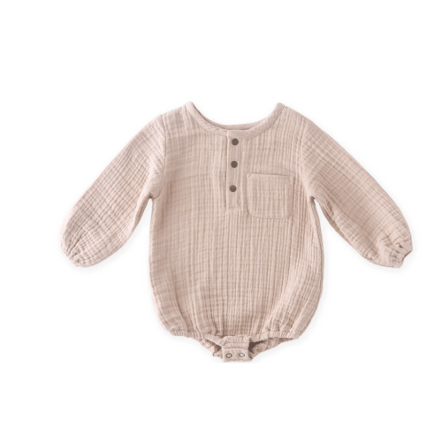 Muslin One-Piece- Fawn Pink