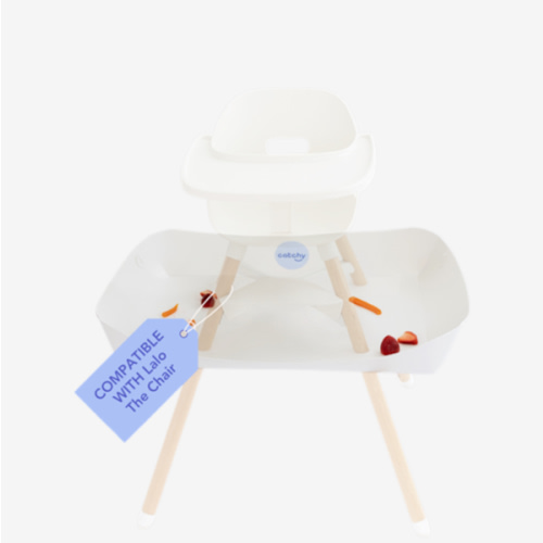 Food Catcher for High Chair (color white & high chair Baby joy)
