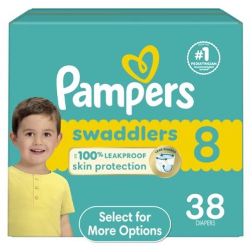 Pampers Swaddlers Active Baby Diaper Size 8 38 Count (Select for More Options)