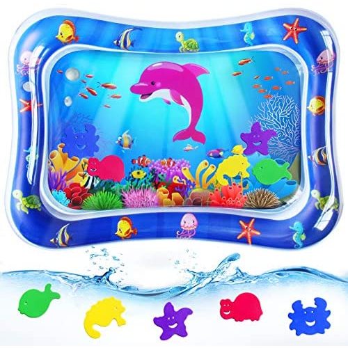 RMJOY Baby Tummy-Time Water Mat - Infant Water Play Mat Water Playmat Pad for 3 6 9 Months Newborn Toddler Boys Girls Kids Perfect Indoor Activity Centers Fun Game Gift