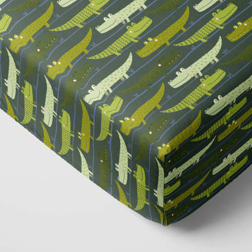 Crocodiles Fitted Crib Sheet