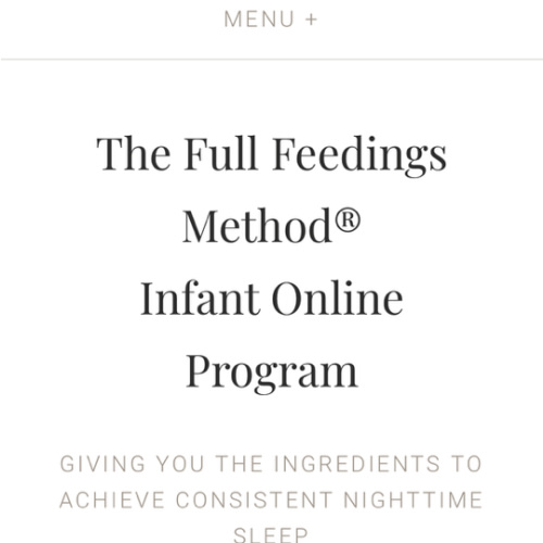 ANNUAL - Infant Online Program + email support + 30-minute call* - full feedings