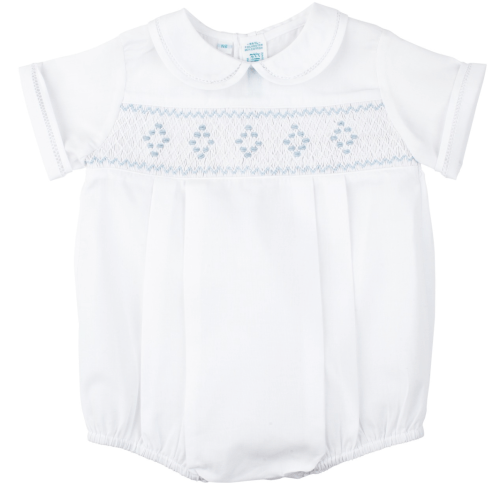 Feltman Brothers - Smocked Embroidered Diamond Creeper