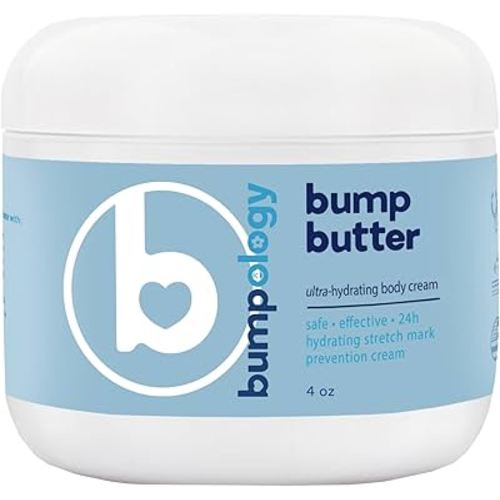 Bumpology Bump Butter Stretch Mark Moisturize Cream | 2-in-1 Powerful Butters + Oils | Physician Formulated | Hydrating Body Lotion | Pregnancy Safe | Made in USA