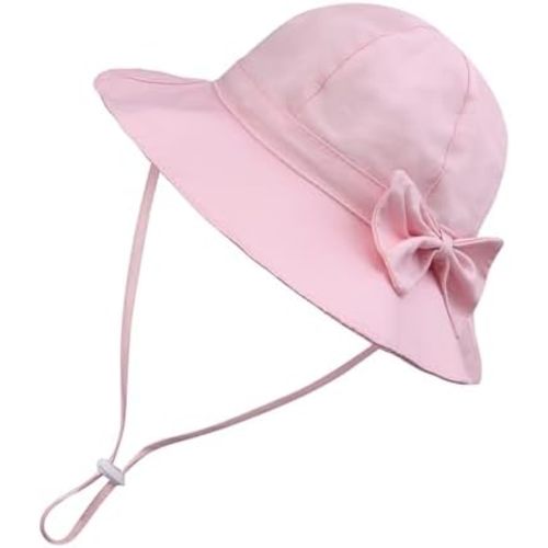 Baby Sun Hat UPF 50+ Bucket Hat for Girls 0-5 Years 1 Pack 2 Pack