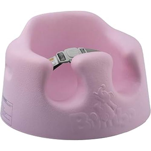 Bumbo Baby Floor Seat, Portable Infant Sit Up Activity and Eating Chair Baby Infant Soft Foam Comfortable Floor Seat with 3 Point Adjustable Harness, Cradle Pink