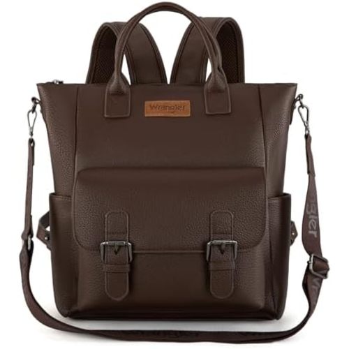 Montana West Wrangler Backpack Purse for Women Medium Convertible Shoulder Bag with Crossbody Strap for Travel Work