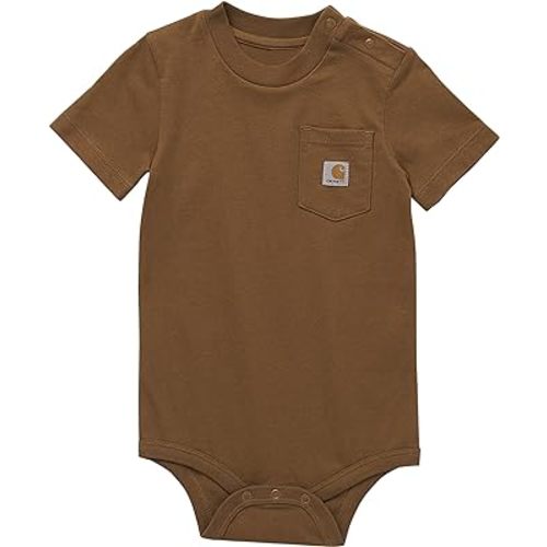 Carhartt Unisex Baby Short-sleeve Bodysuit Pocket T-shirt Onesie