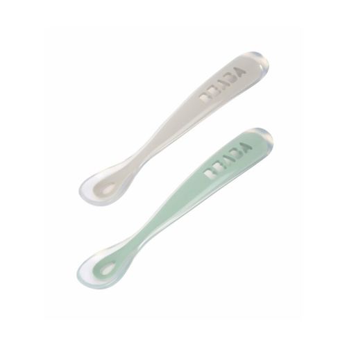 Set of 2 Easy-Grip 1st Stage Silicone Spoons + Storage Case