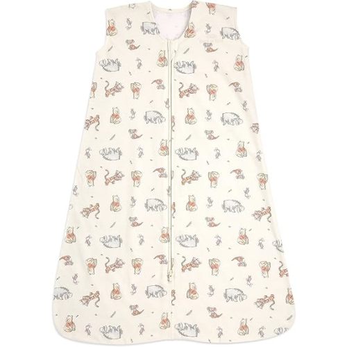 HALO Disney Sleepsack, 100% Cotton Wearable Blanket, Swaddle Transition Sleeping Bag, TOG 0.5, Winnie Frolic, Medium, 6-12 Months