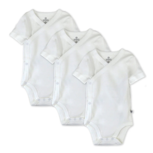 3 Pack Short Sleeve Side Snap Bodysuits | Honest Baby Clothing