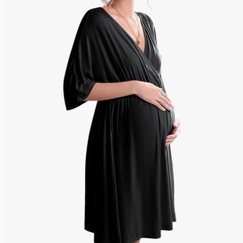 Ekouaer Maternity Dress Nursing Nightgown Sleepwear for Breastfeeding