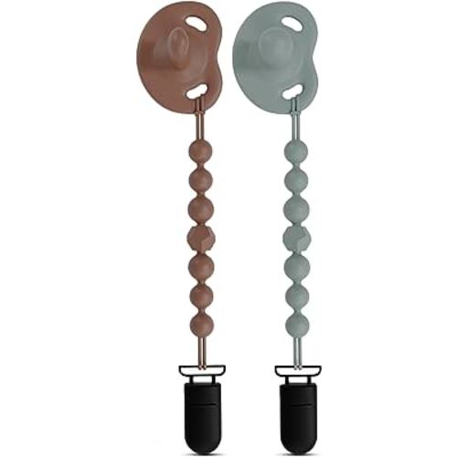 Sweet Cotton Baby Newborn Pacifier & Clip Starter Set - Neutral