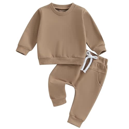Tiaham Baby Boy Clothes Girl Outfits Fashion Sweatshirt Sweat Pant Kids Toddler Tops Pant Sets