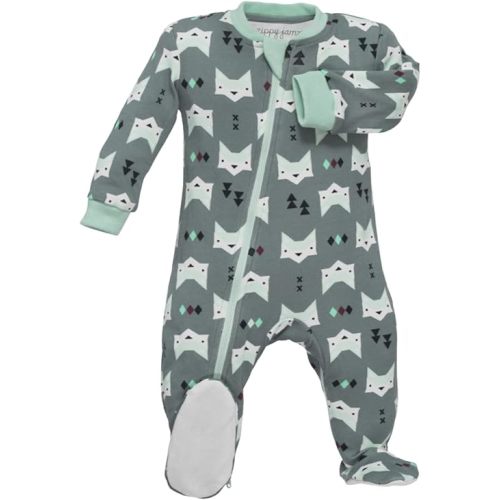 zippyjamz – Zipper Organic Sleeper Footed Onesies Sleeper Baby Pajamas with Inseam Zipper