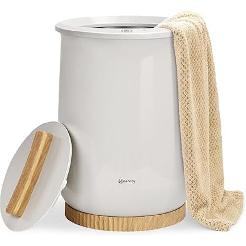 Keenray Towel Warmer, Luxury Towel Warmer Bucket, Large Towel Warmers for Bathroom, Auto Shut Off, Fits Up to Two 40"X70" Oversized Towels, Bathrobes, Blankets, PJ's and More, CL1(Grey)