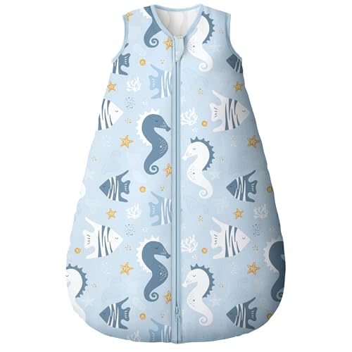 Yoofoss Baby Sleep Sack 0-6 Months, TOG 2.5 Baby Wearable Blanket with 2-Way Zipper, 100% Cotton Fabric Winter Newborn Sleeping Sack, Warm Soft Comfy(Small)