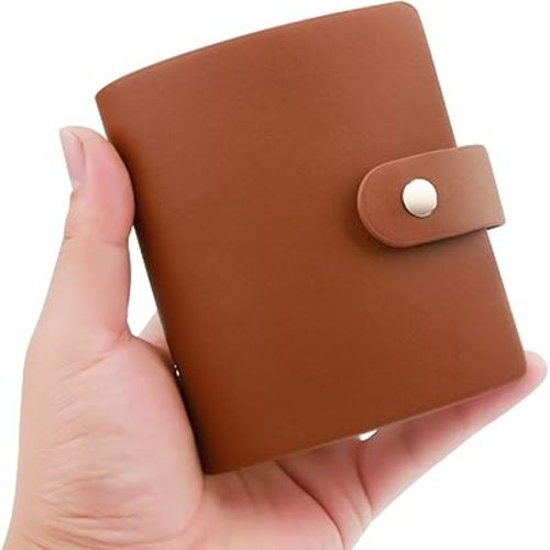 52 Pockets Small Photo Album 2x3 for Fujifilm Instax Mini Series Instant Film, Polaroid Snap, Z2300, SocialMatic Instant Cameras & Zip Printer (Brown, 1Pack)