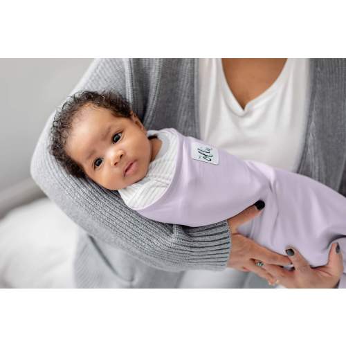 The Ollie World | Baby Swaddle - Safe Sleep - Velcro, One Size, Purple
