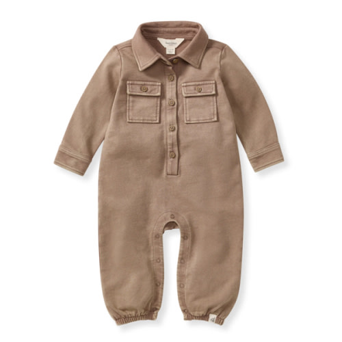Acid Wash Organic Baby Boy Jumpsuit - Ginger Loaf – Burt's Bees Baby