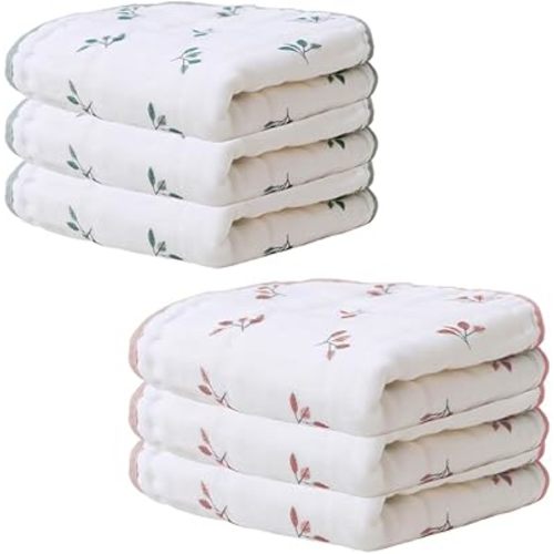 Muslin Burp Cloths Extra Large 6-Pack | Super Soft Absorbent 6-Layer 100% Cotton Baby Burp Cloths | Baby Burping Cloths for Boys & Girls