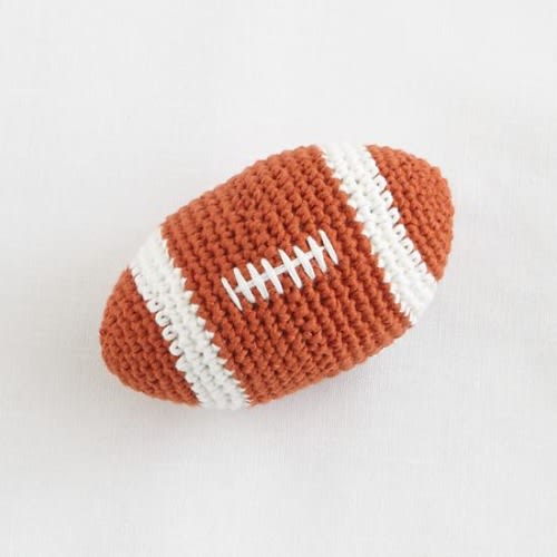 Football Knit Baby Rattle | The Land of Nod